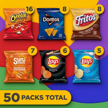 Frito-Lay Flavor Mix Chips, Variety Pack, 50 Pk.